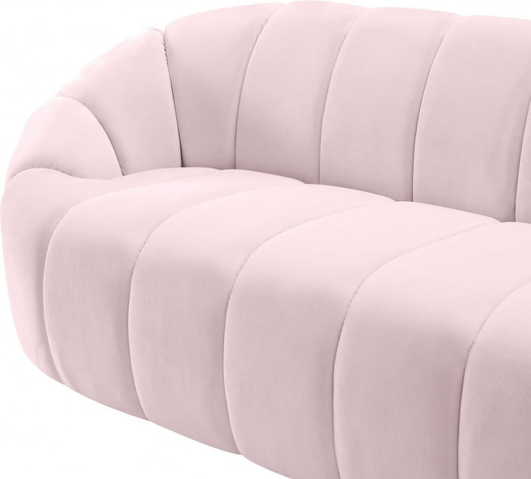 Elijah Pink Velvet Sofa - 613Pink-S - Vega Furniture