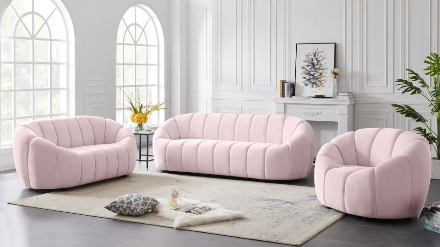 Elijah Pink Velvet Sofa - 613Pink-S - Vega Furniture