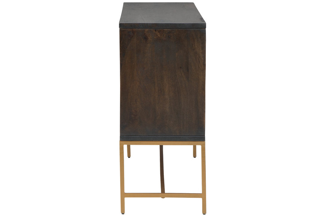 Elinmore Brown/Gold Finish Accent Cabinet - A4000316 - Vega Furniture