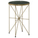 Eliska Green/Antique Gold Round Accent Table with Marble Top - 936061 - Vega Furniture