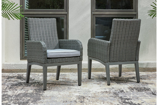 Elite Park Gray Arm Chair with Cushion, Set of 2 - P518-601A - Vega Furniture
