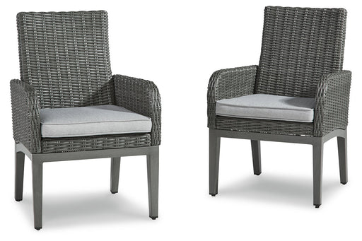 Elite Park Gray Arm Chair with Cushion, Set of 2 - P518-601A - Vega Furniture