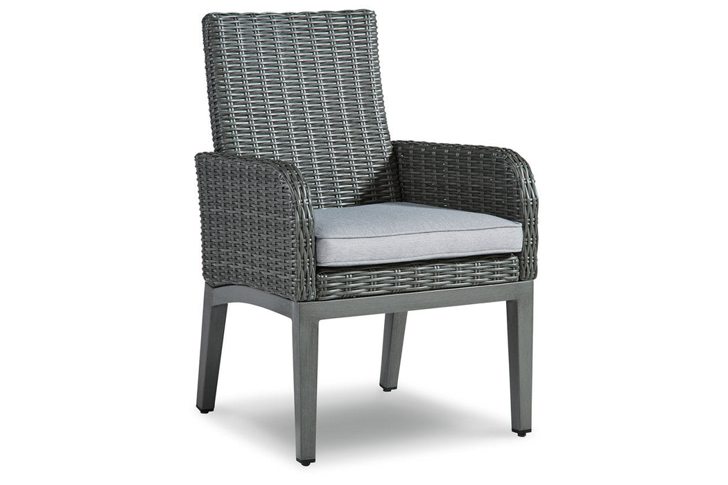 Elite Park Gray Arm Chair with Cushion, Set of 2 - P518-601A - Vega Furniture