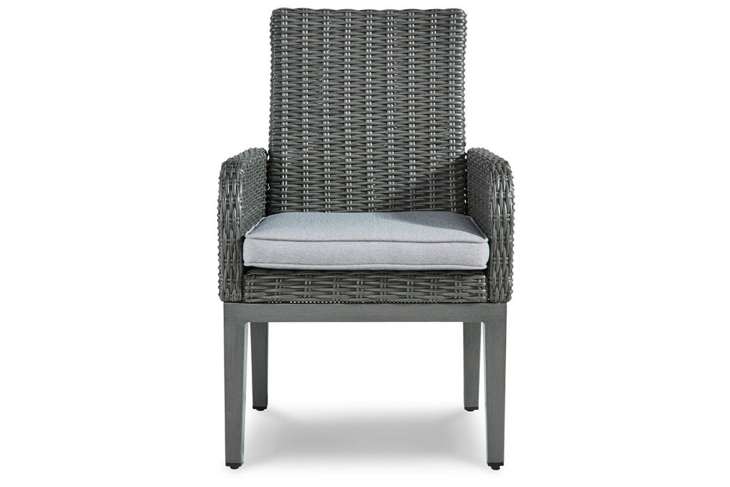 Elite Park Gray Arm Chair with Cushion, Set of 2 - P518-601A - Vega Furniture