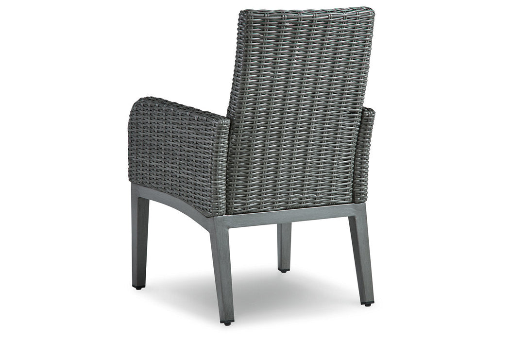 Elite Park Gray Arm Chair with Cushion, Set of 2 - P518-601A - Vega Furniture