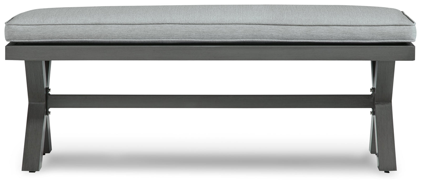 Elite Park Gray Outdoor Bench with Cushion - P518-600 - Vega Furniture