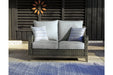 Elite Park Gray Outdoor Loveseat with Cushion - P518-835 - Vega Furniture