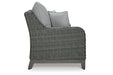 Elite Park Gray Outdoor Loveseat with Cushion - P518-835 - Vega Furniture