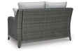 Elite Park Gray Outdoor Loveseat with Cushion - P518-835 - Vega Furniture