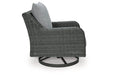 Elite Park Gray Outdoor Swivel Lounge with Cushion - P518-821 - Vega Furniture