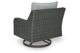 Elite Park Gray Outdoor Swivel Lounge with Cushion - P518-821 - Vega Furniture