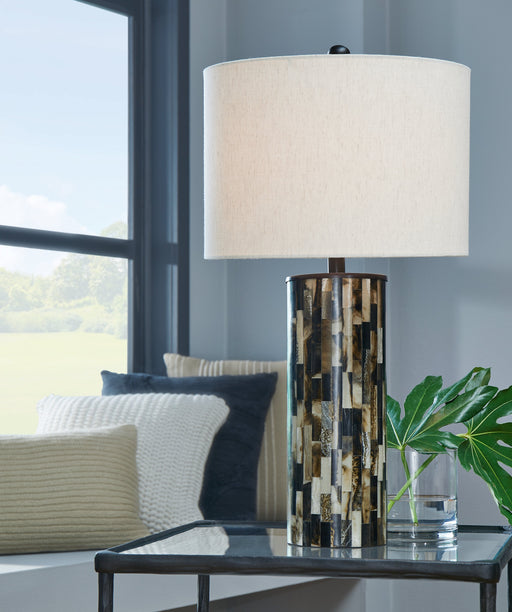 Ellford Black/Brown/Cream Table Lamp - L235684 - Vega Furniture