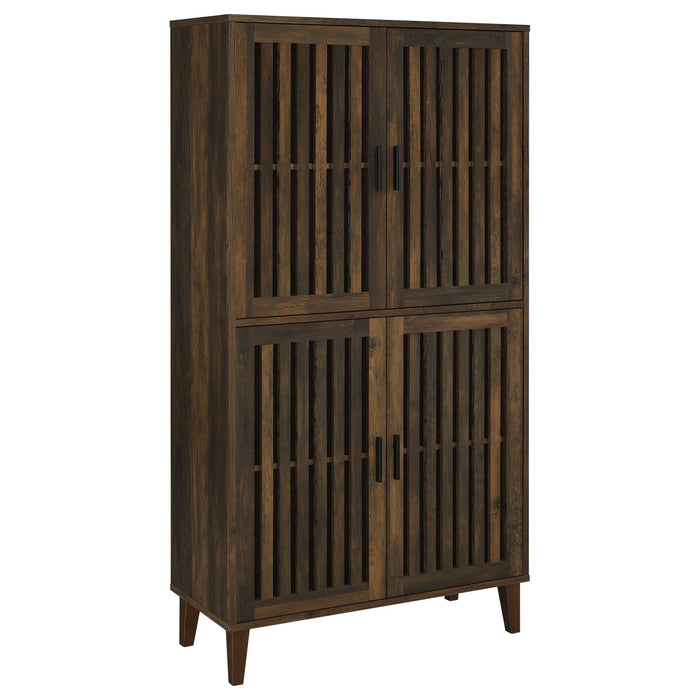 Elouise 4-door Engineered Wood Tall Accent Cabinet Dark Pine - 950335 - Vega Furniture