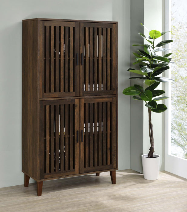 Elouise 4-door Engineered Wood Tall Accent Cabinet Dark Pine - 950335 - Vega Furniture