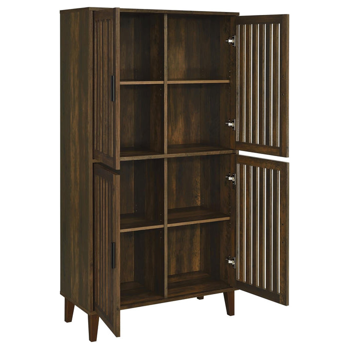 Elouise 4-door Engineered Wood Tall Accent Cabinet Dark Pine - 950335 - Vega Furniture