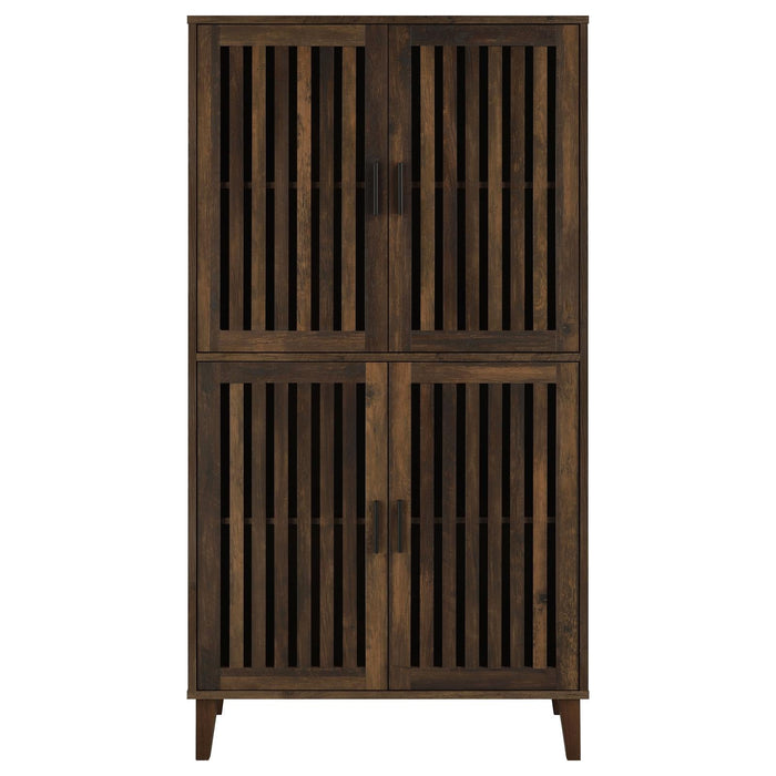 Elouise 4-door Engineered Wood Tall Accent Cabinet Dark Pine - 950335 - Vega Furniture