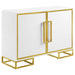 Elsa White/Gold 2-Door Accent Cabinet with Adjustable Shelves - 959594 - Vega Furniture