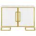 Elsa White/Gold 2-Door Accent Cabinet with Adjustable Shelves - 959594 - Vega Furniture