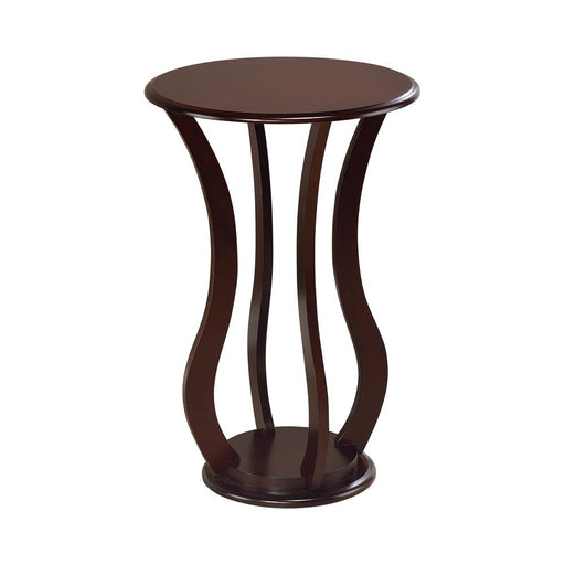 Elton Cherry Round Top Accent Table - 900934 - Vega Furniture