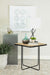 Elyna Travertine/Black Square Accent Table - 935855 - Vega Furniture