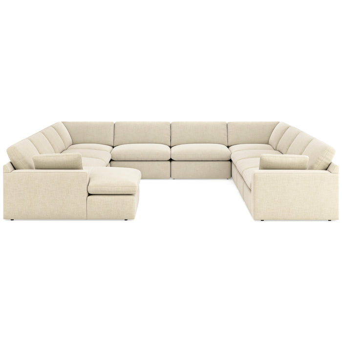 Elyza Linen 10-Piece LAF Chaise Sectional - SET | 1000616 | 1000665 | 1000677 | 1000677 | 1000646 | 1000646 | 1000646 | 1000646 | 1000646 | 1000646 - Vega Furniture