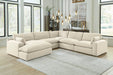 Elyza Linen 5-Piece LAF Sectional - SET | 1000616 | 1000665 | 1000677 | 1000646(2) | 1000608 - Vega Furniture