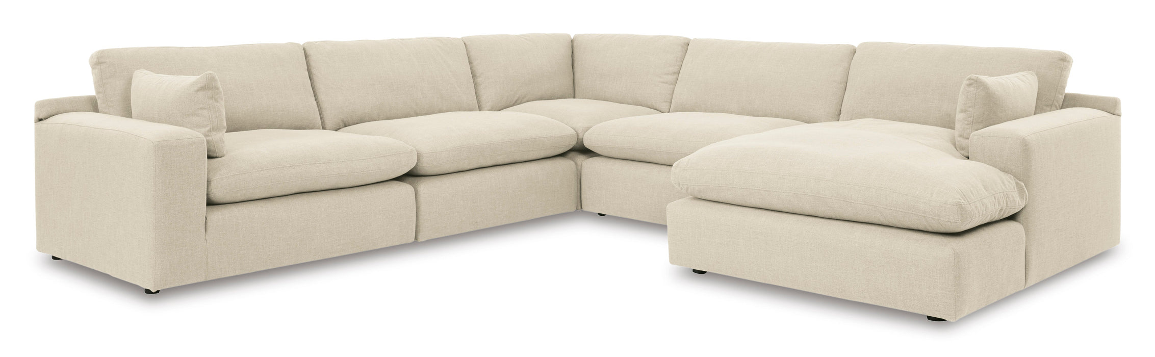 Elyza Linen 5-Piece RAF Sectional - SET | 1000617 | 1000664 | 1000677 | 1000646(2) | 1000608 - Vega Furniture