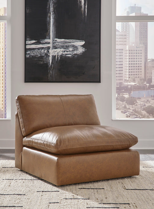 Emilia Caramel Armless Chair - 3090146 - Vega Furniture