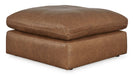 Emilia Caramel Leather 3-Piece Sectional with Ottoman - SET | 3090164 | 3090165 | 3090108 - Vega Furniture