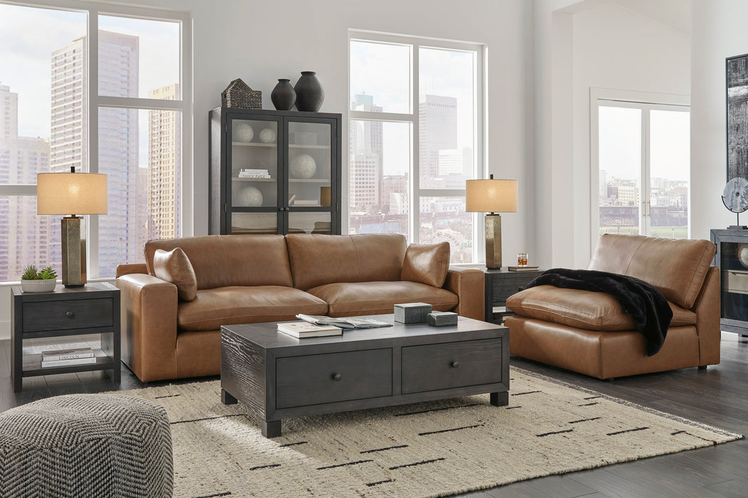 Emilia Caramel Leather 3-Piece Sofa - SET | 3090164 | 3090165 | 3090146 - Vega Furniture