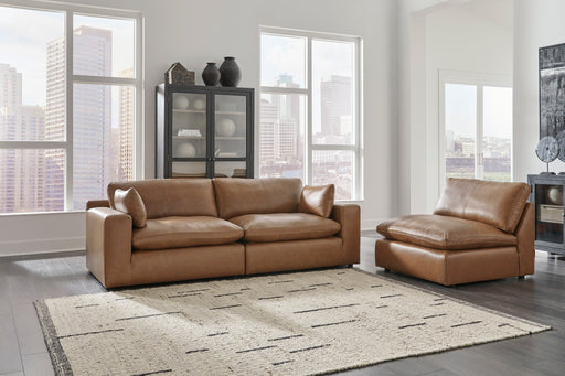 Emilia Caramel Leather 3-Piece Sofa - SET | 3090164 | 3090165 | 3090146 - Vega Furniture