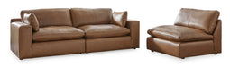 Emilia Caramel Leather 3-Piece Sofa - SET | 3090164 | 3090165 | 3090146 - Vega Furniture