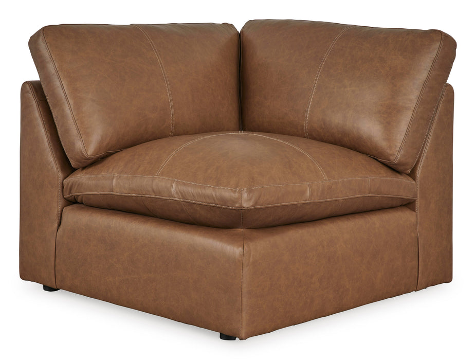 Emilia Caramel Leather 4-Piece Sectional - SET | 3090164 | 3090165 | 3090146 | 3090177 - Vega Furniture