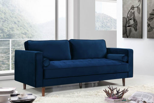 Emily Blue Velvet Sofa - 625Navy-S - Vega Furniture