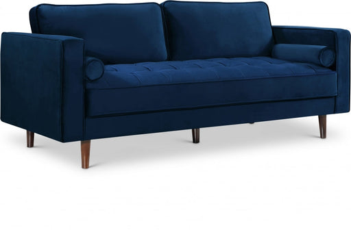 Emily Blue Velvet Sofa - 625Navy-S - Vega Furniture