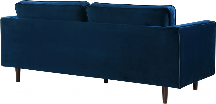 Emily Blue Velvet Sofa - 625Navy-S - Vega Furniture