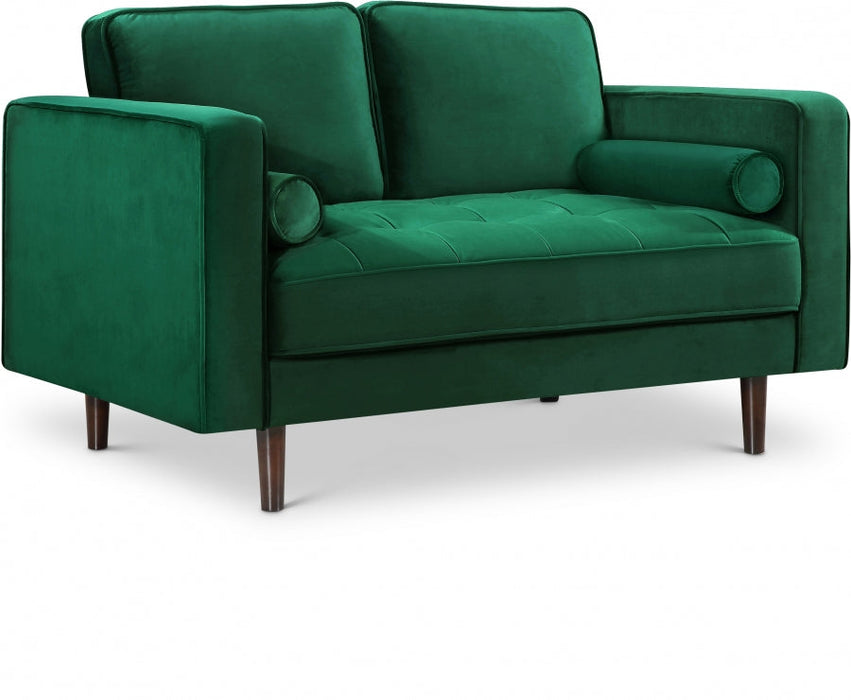 Emily Green Velvet Loveseat - 625Green-L - Vega Furniture