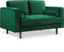 Emily Green Velvet Loveseat - 625Green-L - Vega Furniture