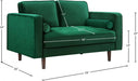 Emily Green Velvet Loveseat - 625Green-L - Vega Furniture