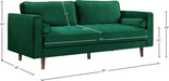 Emily Green Velvet Sofa - 625Green-S - Vega Furniture