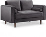 Emily Grey Velvet Loveseat - 625Grey-L - Vega Furniture