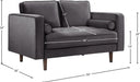 Emily Grey Velvet Loveseat - 625Grey-L - Vega Furniture