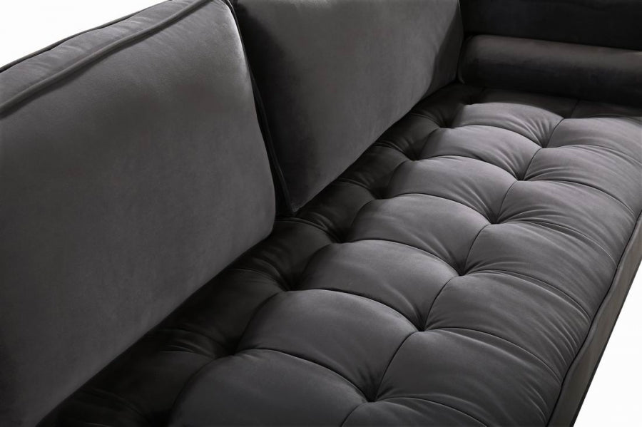 Emily Grey Velvet Sofa - 625Grey-S - Vega Furniture