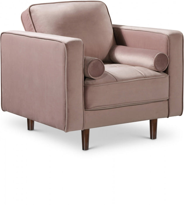 Emily Pink Velvet Chair - 625Pink-C - Vega Furniture