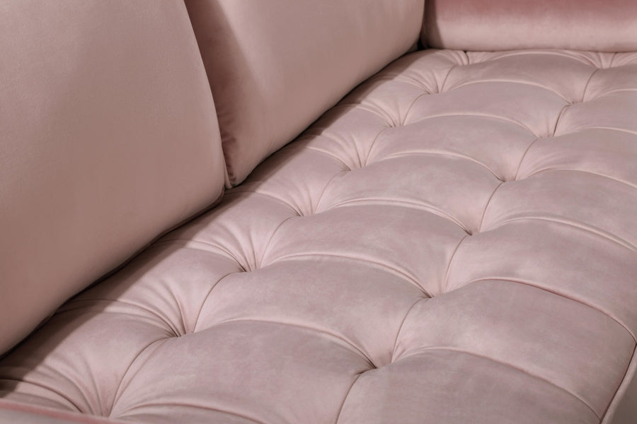 Emily Pink Velvet Sofa - 625Pink-S - Vega Furniture