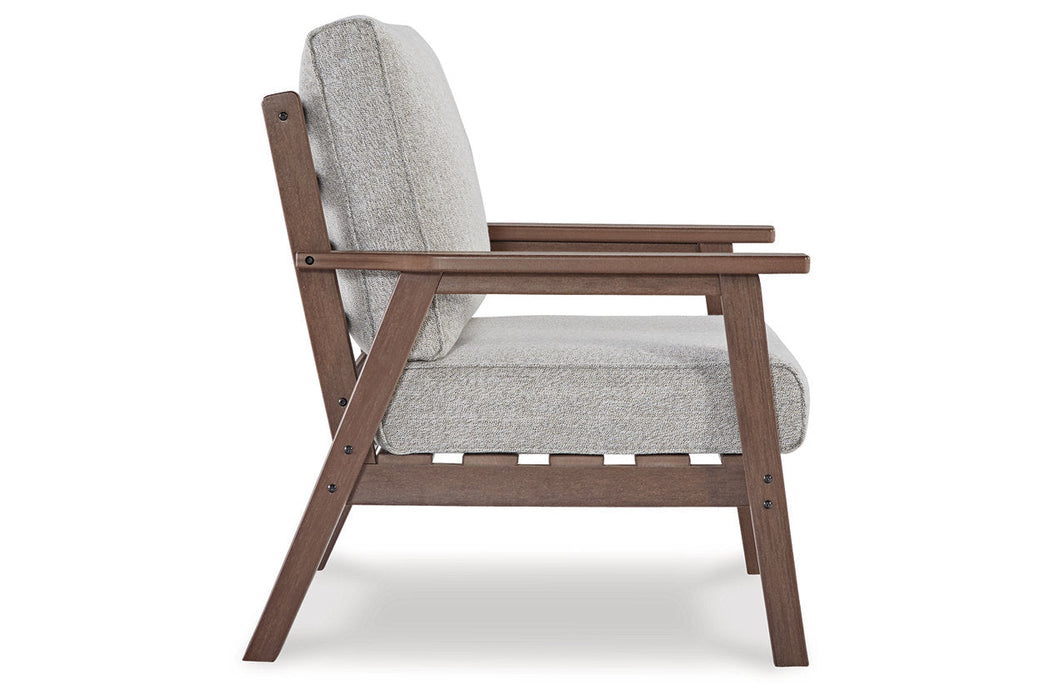 Emmeline Brown/Beige Outdoor Lounge Chair with Cushion, Set of 2 - P420-820 - Vega Furniture