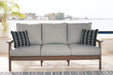 Emmeline Brown/Beige Outdoor Sofa with Cushion - P420-838 - Vega Furniture