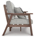 Emmeline Brown/Beige Outdoor Sofa with Cushion - P420-838 - Vega Furniture