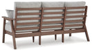 Emmeline Brown/Beige Outdoor Sofa with Cushion - P420-838 - Vega Furniture