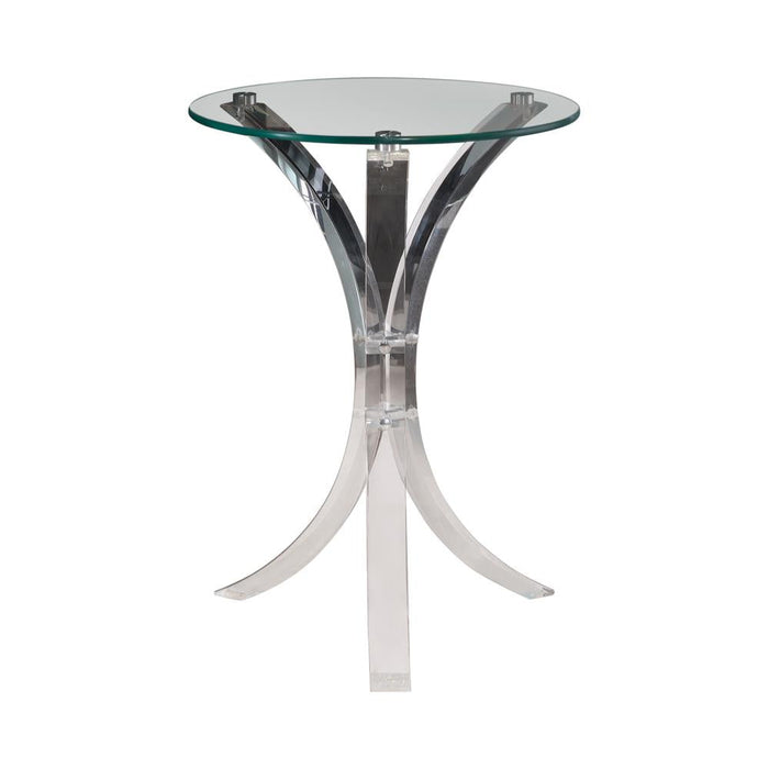Emmett Clear Round Accent Table - 900490 - Vega Furniture